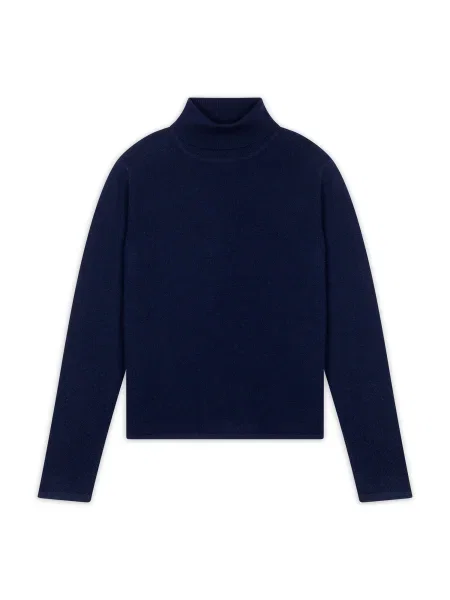 JUST CASHMERE Pulover Ava închis albastru