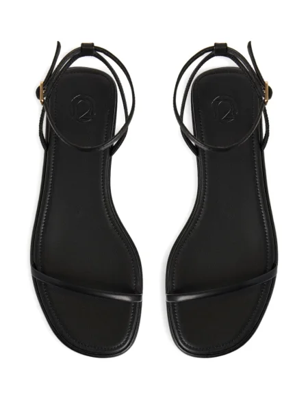 Sandale 12 Storeez din piele cu bretele negru