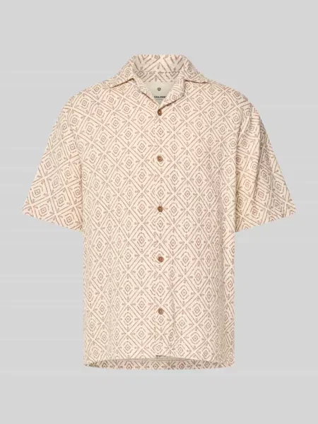 Koszula casualowa o kroju regular fit z kołnierzykiem typu resort model ‘BLUVINCENT’ Jack & Jones beżowa