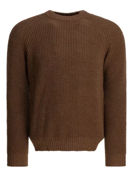 Pulover Rakki cu decolteu rotund maro