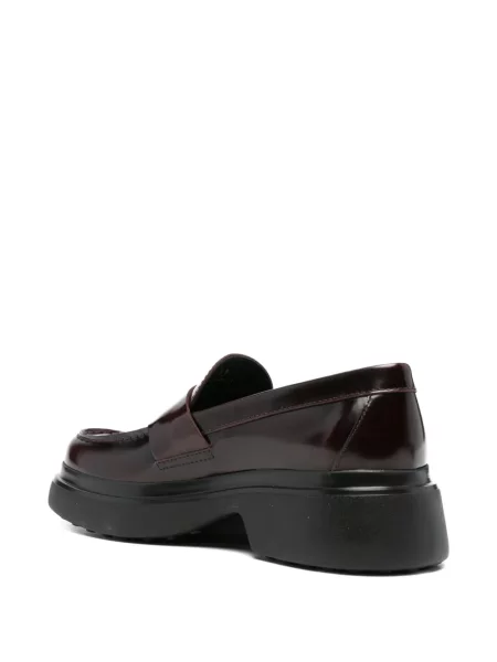 Pantofi loafer Tod's din piele cu platformă roșu
