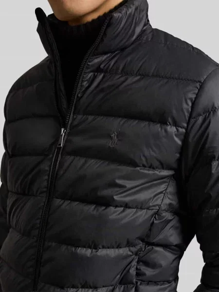 Kurtka pikowana w kroju regular fit z wyhaftowanym logo Polo Ralph Lauren czarna