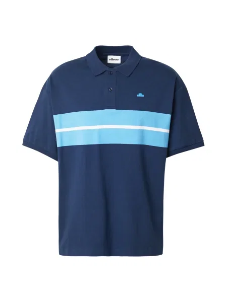 ELLESSE Tricou bleumarin / albastru deschis alb