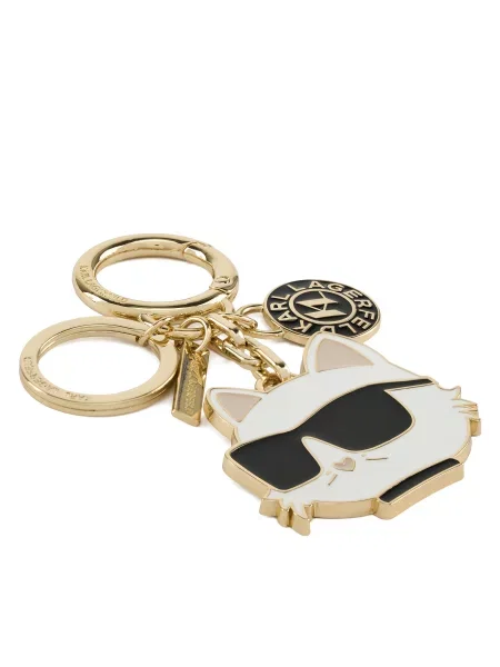 Karl Lagerfeld Obesek za ključe IKON CHOUPETTE kremna / temno bež črna zlata