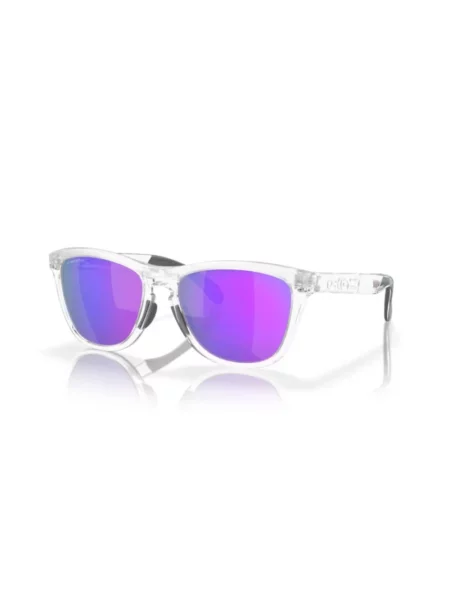 Okulary Oakley Frogskins Range Matte Clear soczewki Prizm Violet białe