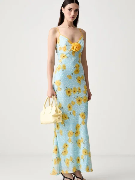 Never Fully Dressed rochie empire albastru