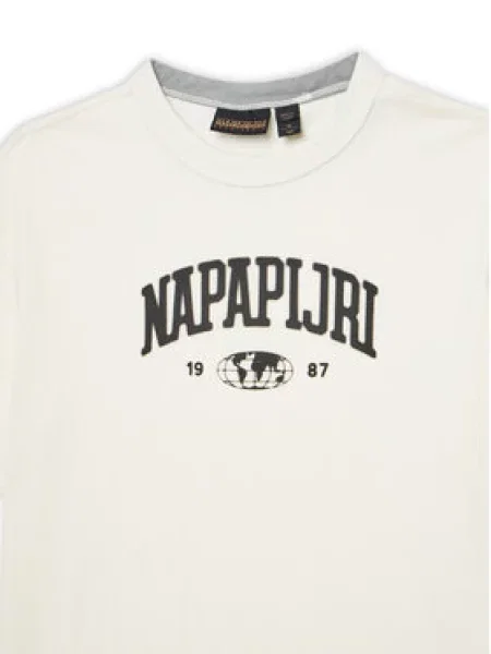 Napapijri Marškinėliai S-Inot D Écru Regular Fit