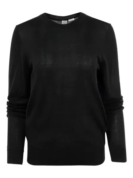 Pulover Toteme cu decolteu rotund lung negru