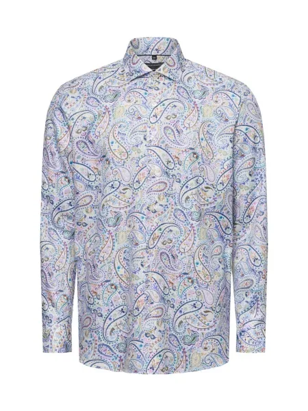 Finshley & Harding koszula casual Mężczyźni Regular Fit biały wzorzysty 38
