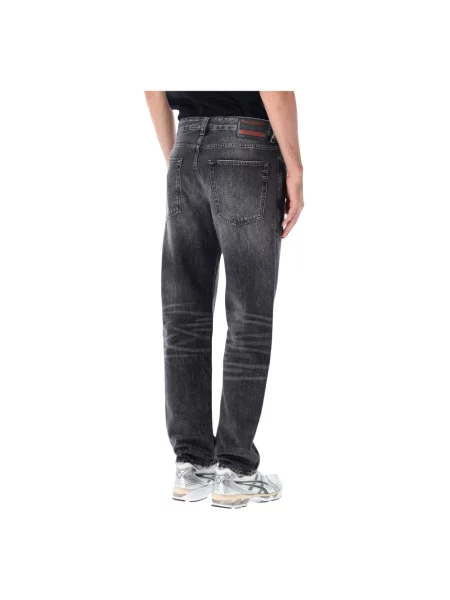 Jeansy straight leg Diesel czarne
