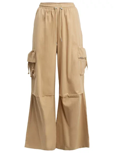 Influencer Pantaloni cu Drawstring cămilă maro