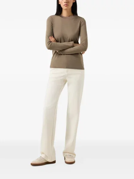 Lung tricou Bogner cu broderie gri