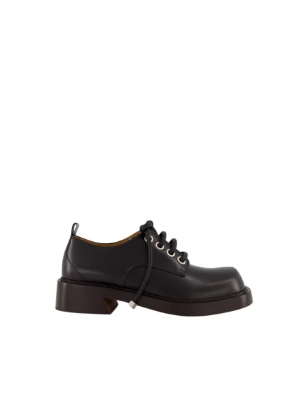 Derby Alexander Mcqueen z kwadratowym noskiem czarny