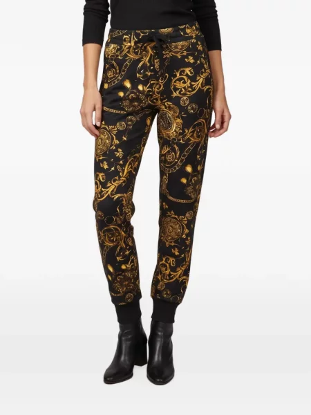 Pantaloni Versace Jeans Couture cu imagine negru