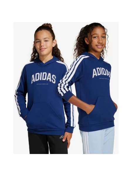 Bluza z kapturem junior adidas Codes Collegiate Graphic niebieska biała