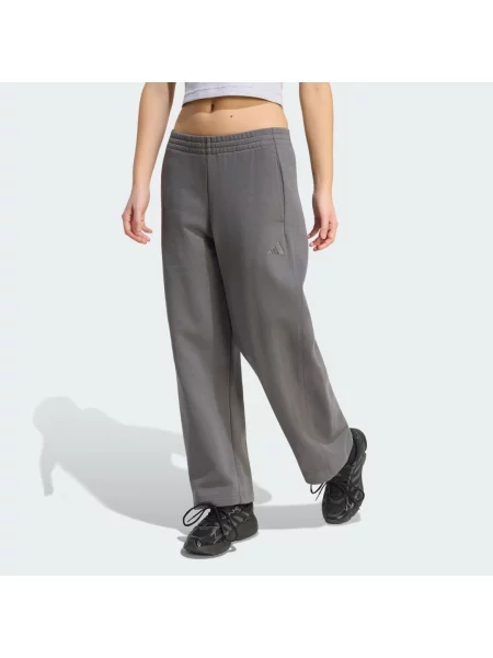 Kalhoty adidas Kit Small Logo Barrel Pants šedé