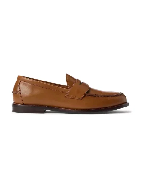 Kožené mokasíny Polo Ralph Lauren Alston Penny hnedá