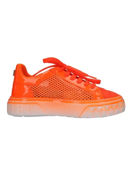 Sneakersy Casadei skórzane pomarańczowe