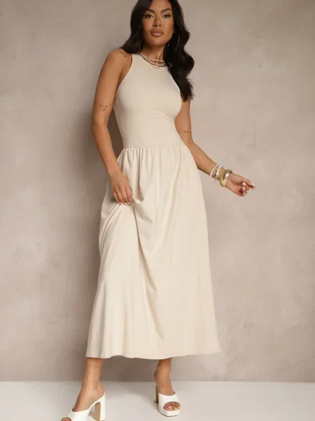 Rochie Lirevane deschis bej