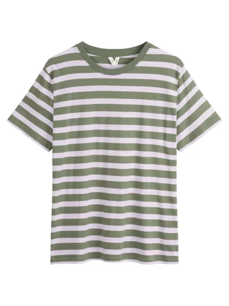 MELA Tricou Sadhil verde jad alb