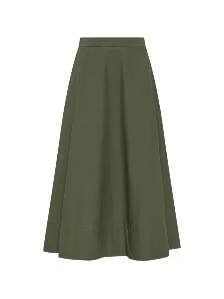 Fustă midi Cruna până la genunchi verde