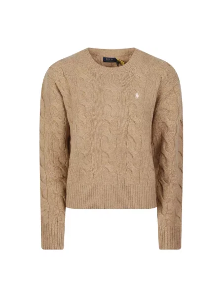 Sweter Polo Ralph Lauren z długim rękawem brązowy
