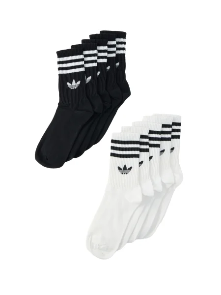 ADIDAS ORIGINALS Șosete CREW 10 PAIRS negru alb