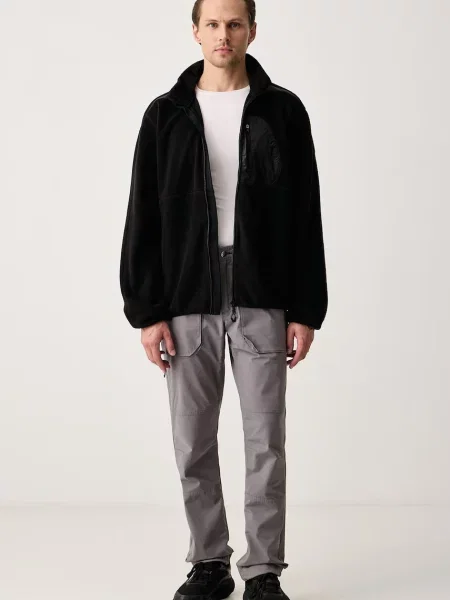 Emporio Armani flísová mikina pánska čierna