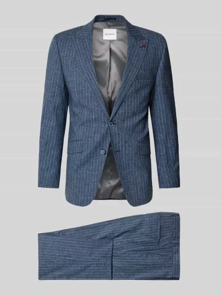 Garnitur w kroju slim fit z marynarką zapinaną na 2 Roy Robson