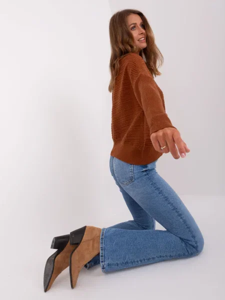 Pulover Fashionhunters rjava