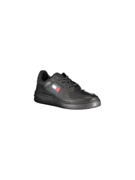 Trampki Tommy Jeans skórzane retro czarne