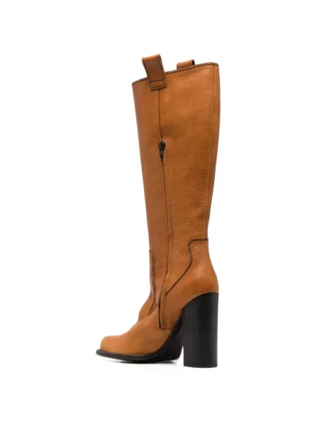 Botine Dsquared2 din piele portocaliu