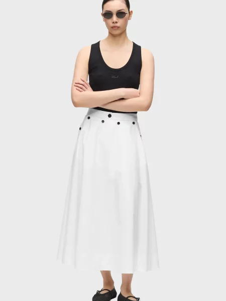 Спідниця Karl Lagerfeld з попліну біла