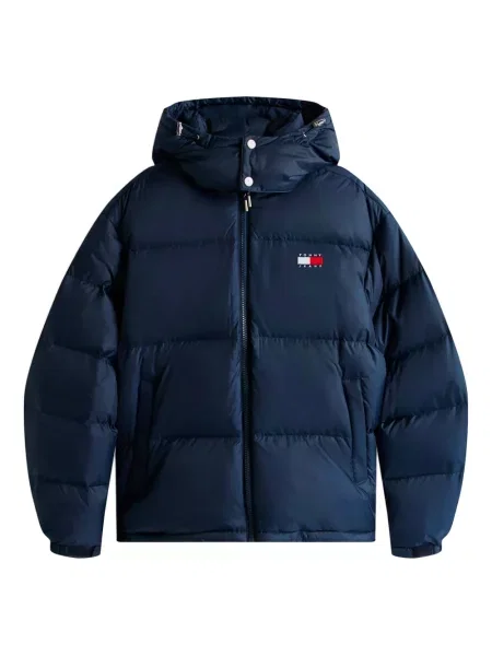 Geacă de blugi Tommy Jeans cu glugă albastru