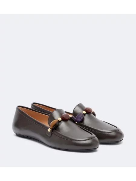 Pantofi loafer Gianvito Rossi din piele maro