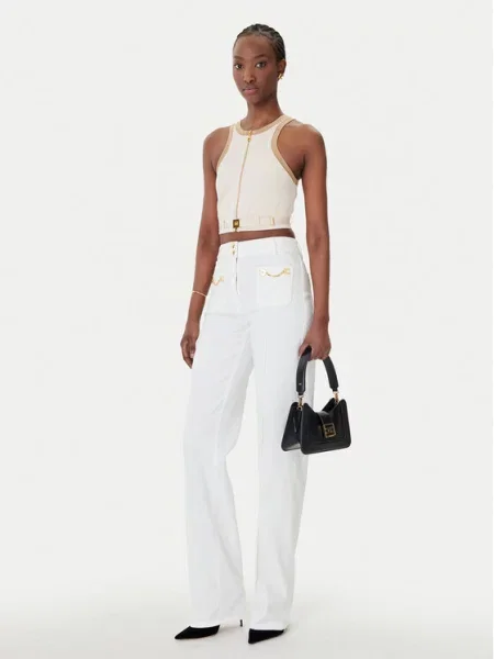 Elisabetta Franchi Jeans hlače bela