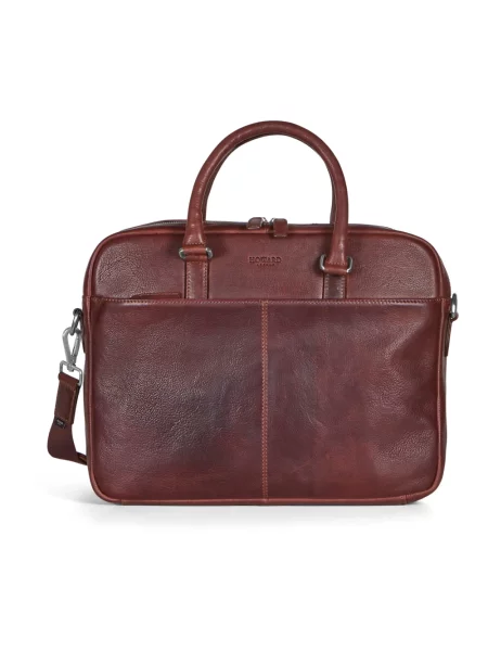 Torba na laptopa Howard London skórzana brązowa