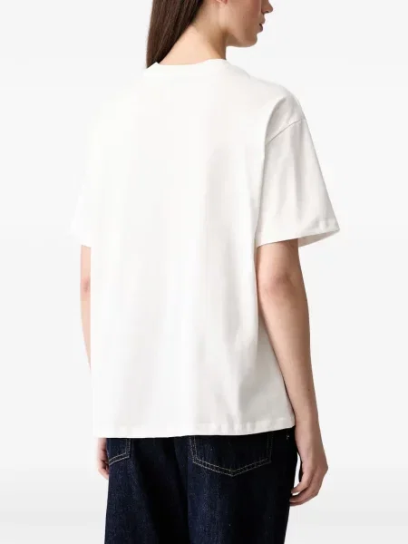 Tricou Never Fully Dressed cu imagine alb
