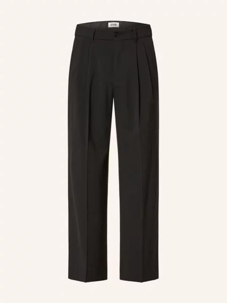 Drykorn Chino Kalhoty Leek_Wide Wide Fit černá