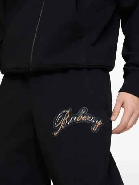 Καρό παντελόνι Burberry μαύρο