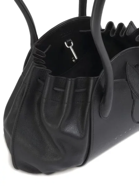 Geantă shopper Marni din piele negru