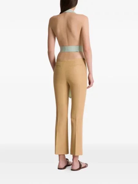 Top Alberta Ferretti cu gât halter verde