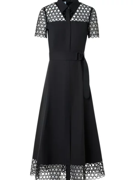 Rochie midi Akris Punto din poplin negru