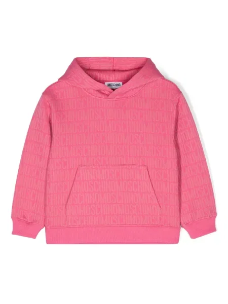 Bluza z kapturem dziecięca Moschino różowa