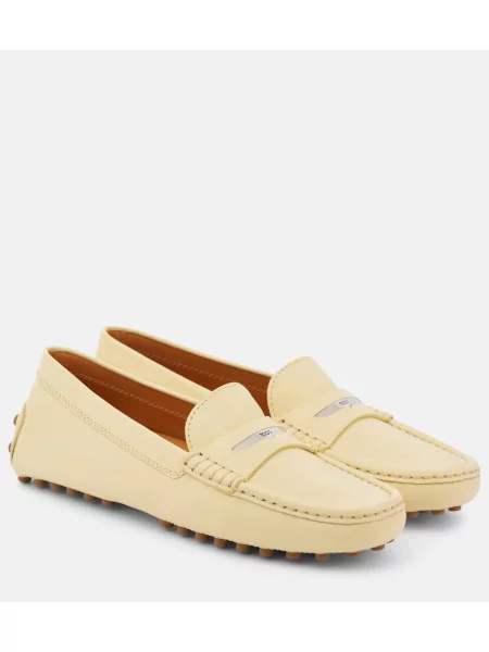 Pantofi loafer Tod's din piele galben