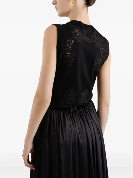 Top Dolce & Gabbana din dantelă negru