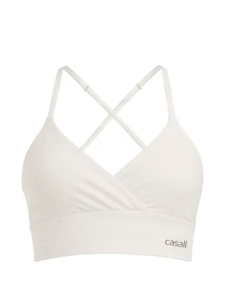Sutien sport Casall cu decolteu în V alb