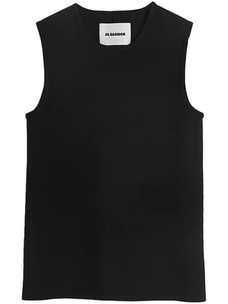 Top Jil Sander s okruglim izrezom crna