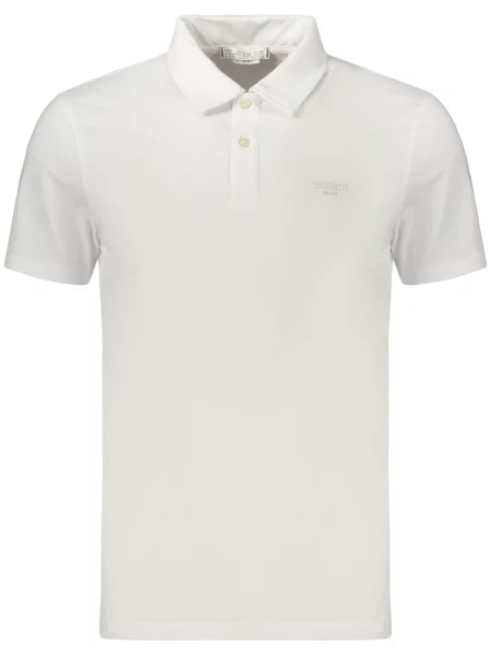 Tricou polo Guess Jeans alb