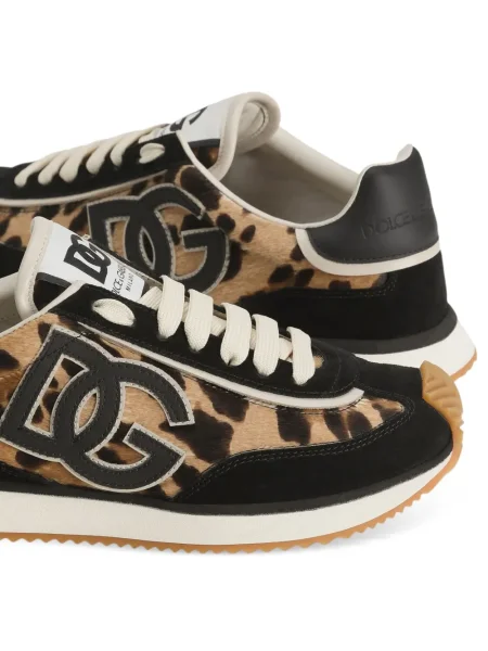 Sneakerși Dolce & Gabbana cu imagine cu model leopard negru